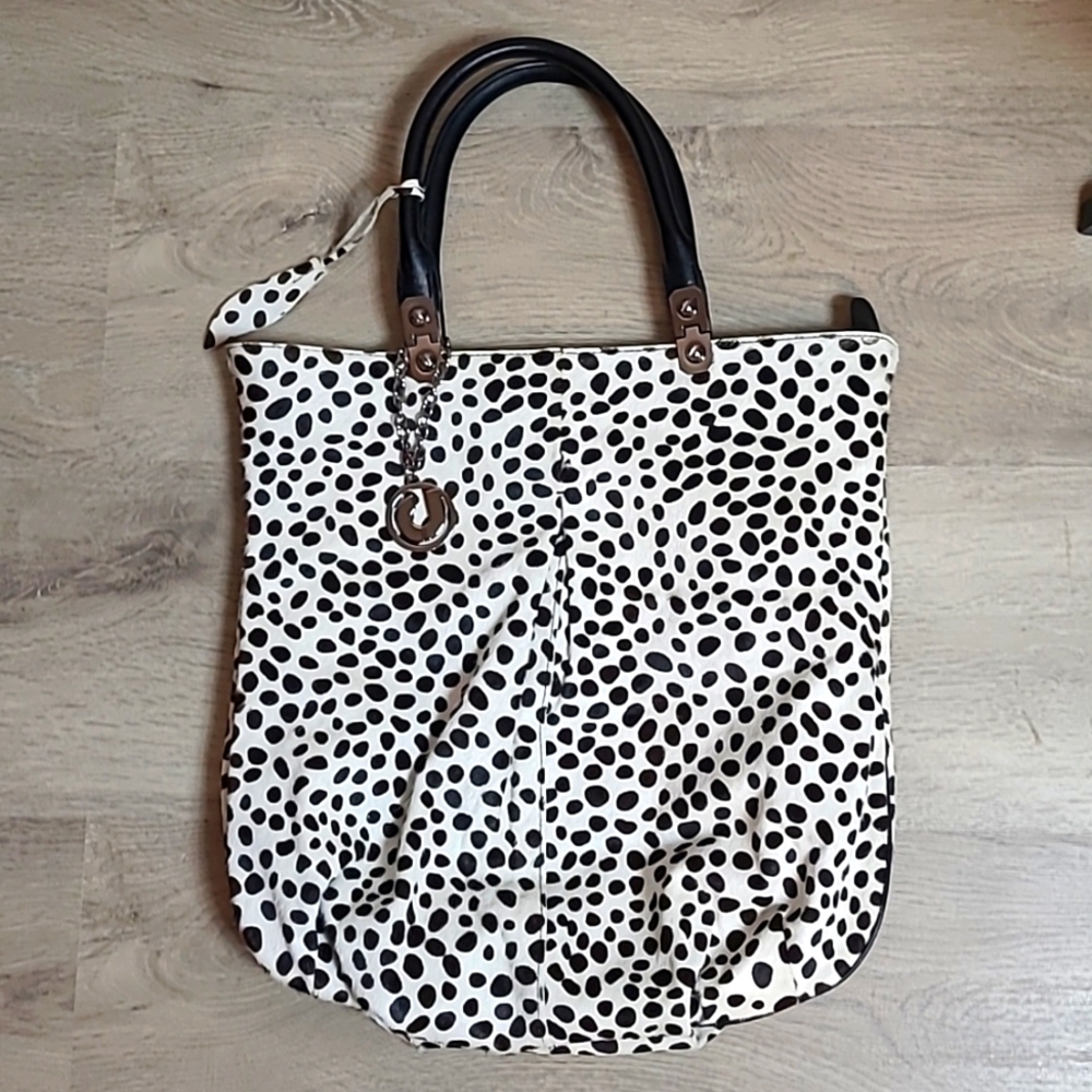 Charles Jourdan of Paris Calf Hair Handbag MSRP $480.